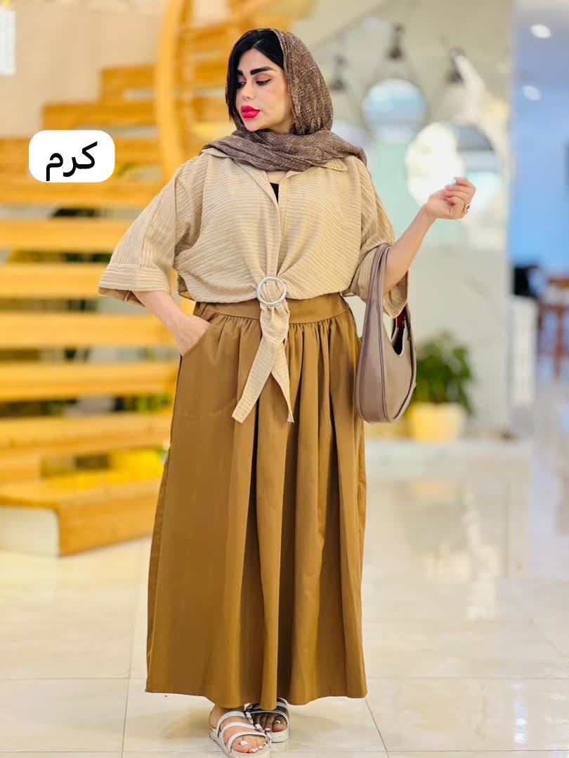شومیز گره ای آسمان 2731
